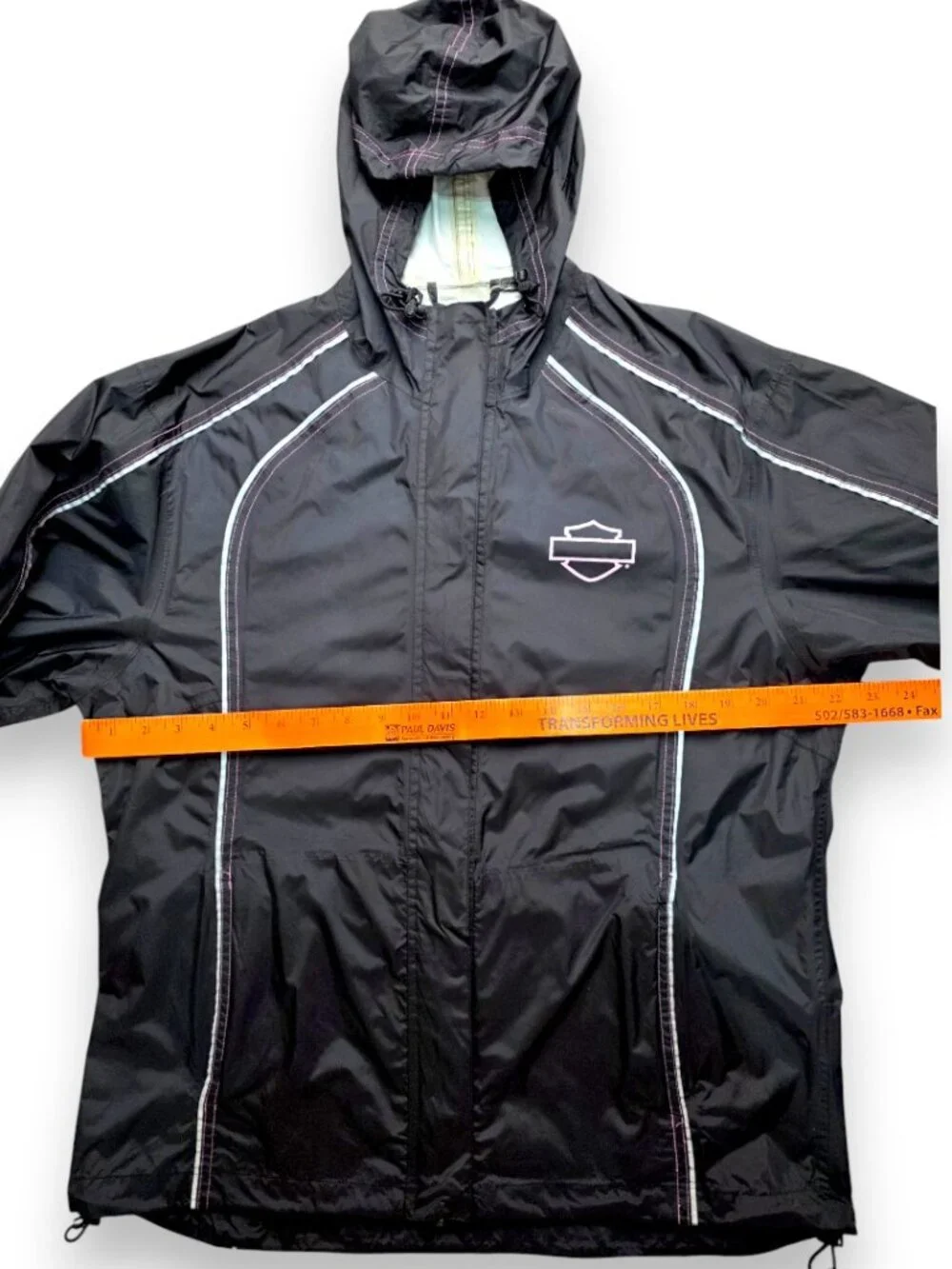 Harley-Davidson Illumination 360 Women's L Rain Suit - Black w/Pink piping NWOT - Picture 8 of 14